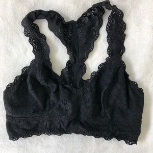black lace bralette